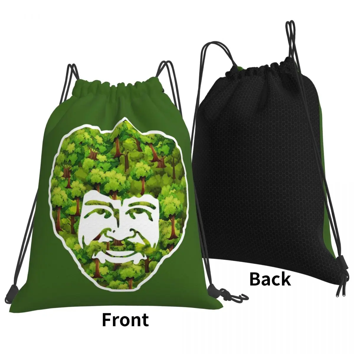 Happy Trees Dks Backpacks Portable Drawstring Bags Storage Bag Book Bags for Travel School