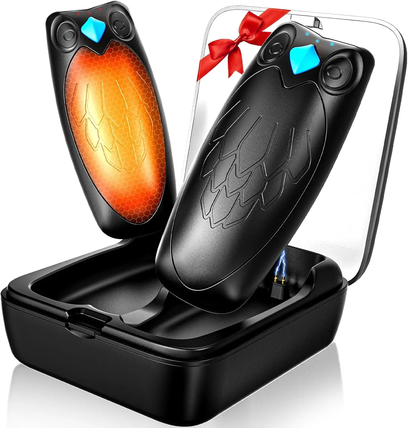 

Rechargeable Hand Warmers 2-Pack, 14000mAh AI Electric with Charging Case, 60H Heat, Magnetic & Portable – Gift for Men, Women,