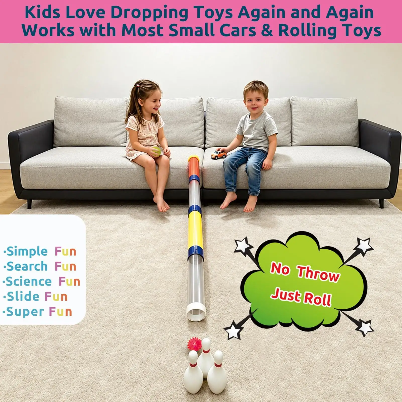 Kid Tube Playset Educational STEM Interactive Building Set Toy Car And Ball Tunnel Ramp Race Track For Boys Girls Children
