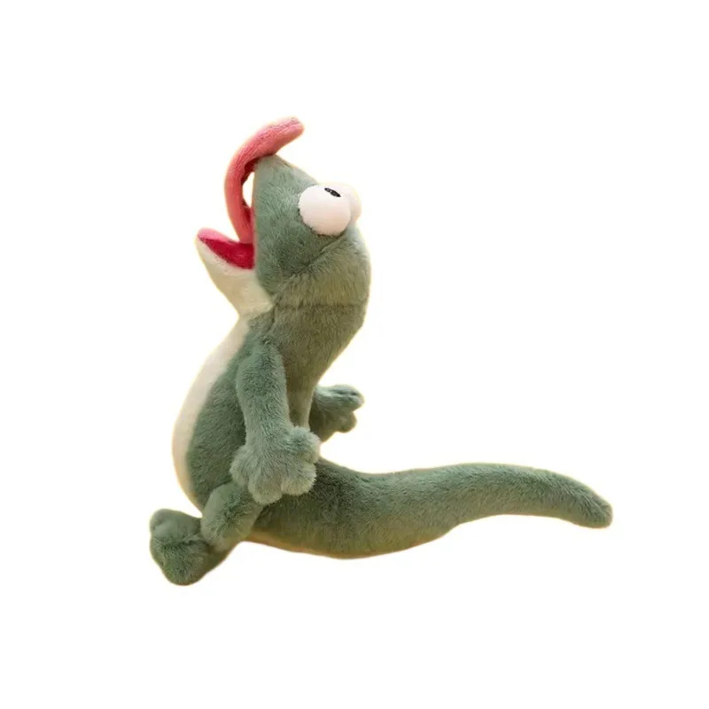 Green Frog Plush Keychain with Sticking Tongue Soft Stuffed Animal Keyring Cute Bag Pendant for Backpack Car Gift for Kids view 6