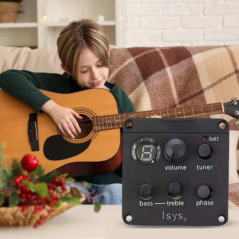 Acoustic Guitar Pickup Acoustic Guitar Preamp Classic Acoustic Guitar EQ Tuner Piezo Pickup EQ Equalizer for Fishman ISYS+