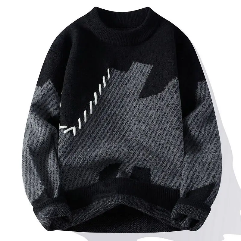 Male Pullovers Sweater For Men Spring Men's Clothing Fashion Autumn Men's Sweat-shirt Knit Casual Hombre Warm Solid Streetwear
