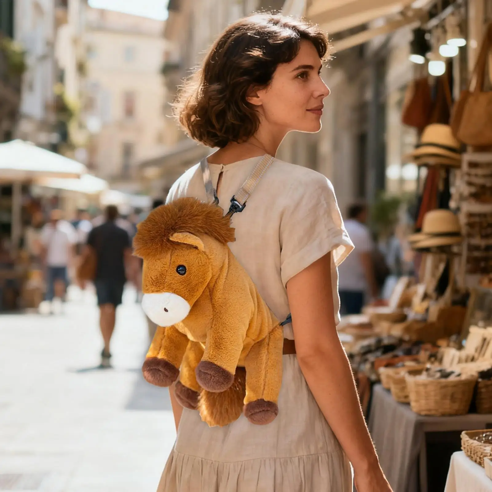 

Plush Backpack Soft Wide Shoulder Straps Rucksack Kids Plush Backpack For Boys Girls Kids Son Nursery Elementary Preschool