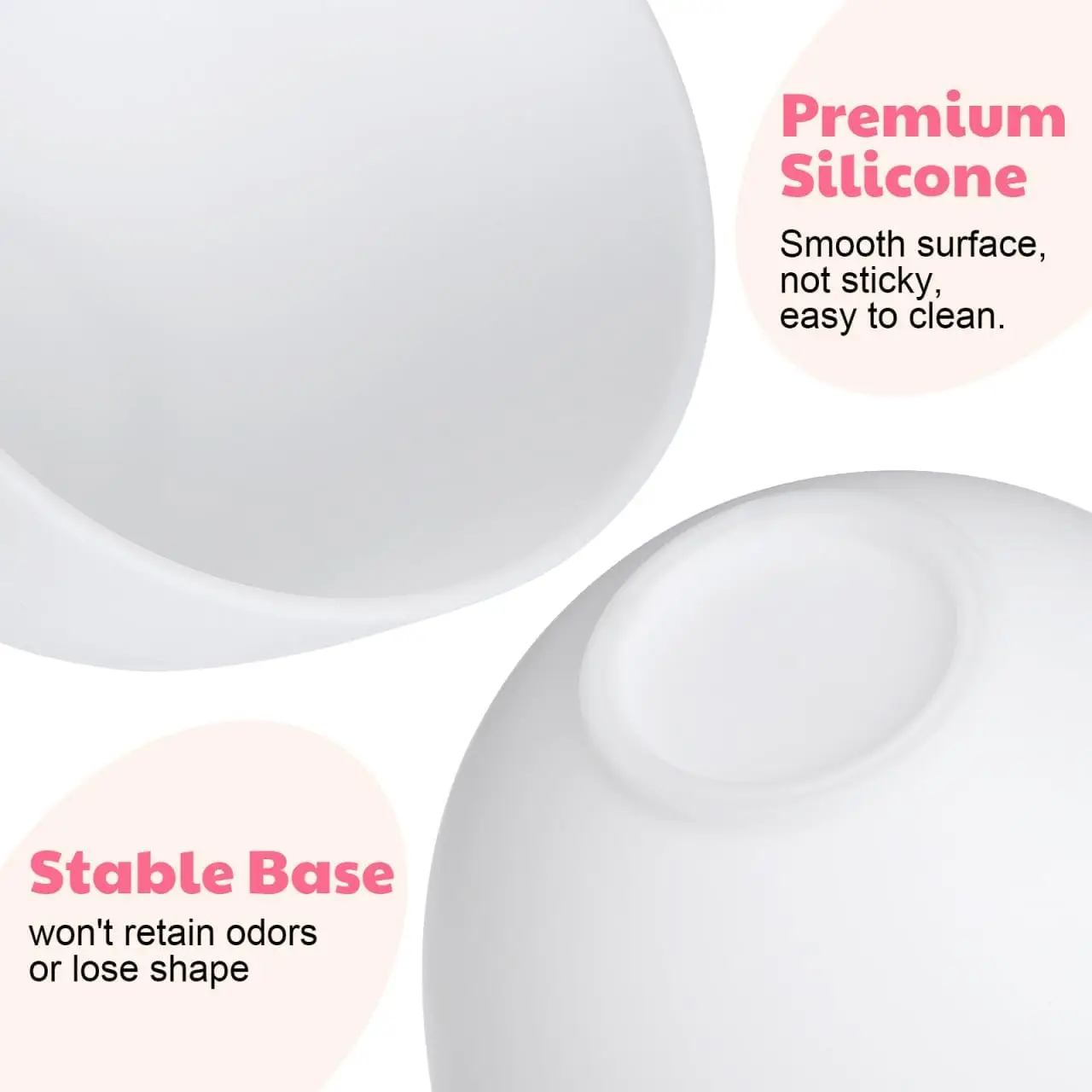 3pcs/set Silicone Bowls White Face Mask Mixing Bowl Set For Facial Mask Diy Mud Hair Oil Application Esthetician Mask Bowls view 6