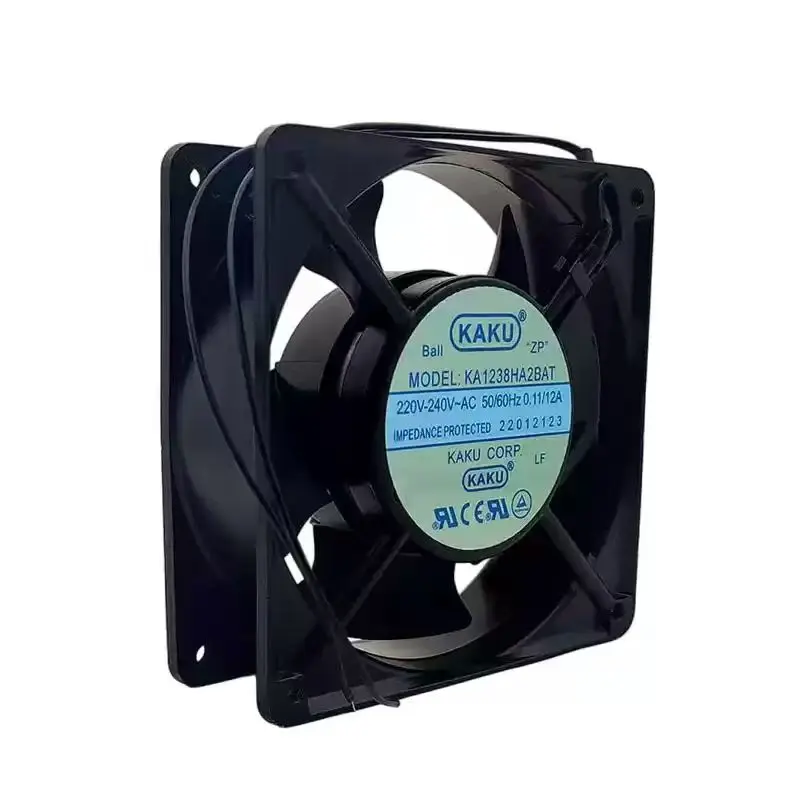 Original For KAKU KA1238HA2BAT AC 220V 240V 12038 120mm 12cm Dual Ball Bearing Cabinet Inverter Axial Industrial Cooling Fan