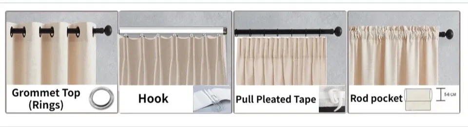 Custom size Herringbone Thick Chenille Beige Cream Luxury Curtains for Living Room Bedroom Blackout Window Solid Color House