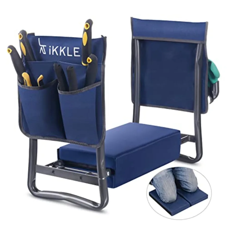 

Прочная садовая скамья-стул для работы на коленях с широкой мягкой съемной подушкой для коленей – выдерживает нагрузку до 150 кг – Идеально для садоводства