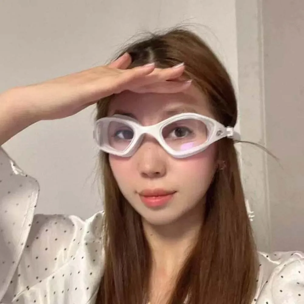 

Waterproof Swimming Goggles Electroplating Detachable Nosepiece Swim Glasses with Earplugs PU Big Frame PC Anti-fog Swim Eyewear