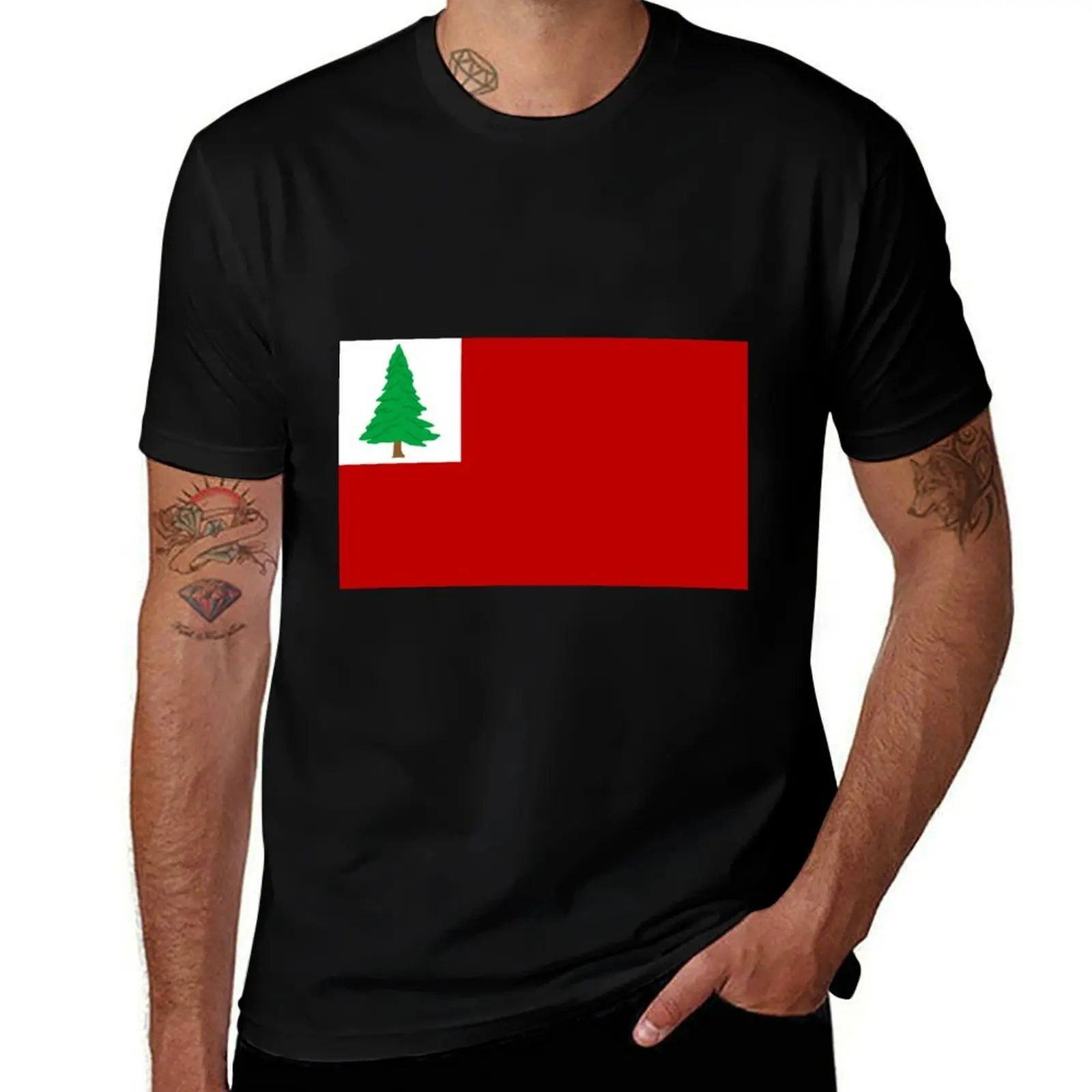 

graphic t man shirt New T-Shirt high shirt quality England Flag Pine t cotton vintage t shirts for man man cotton