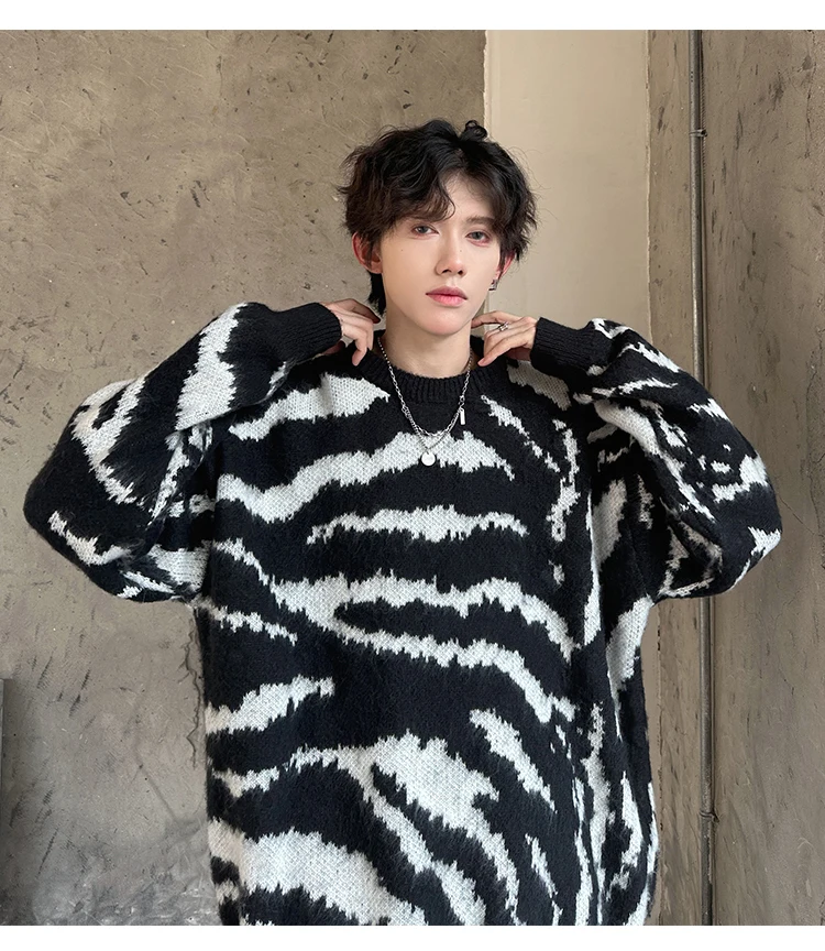 

Новинка 2025 года, популярный мужской свитер высокого качества, черный повседневный вязаный свитер с круглым вырезом, осень-зима, мужской ленивый пуловер