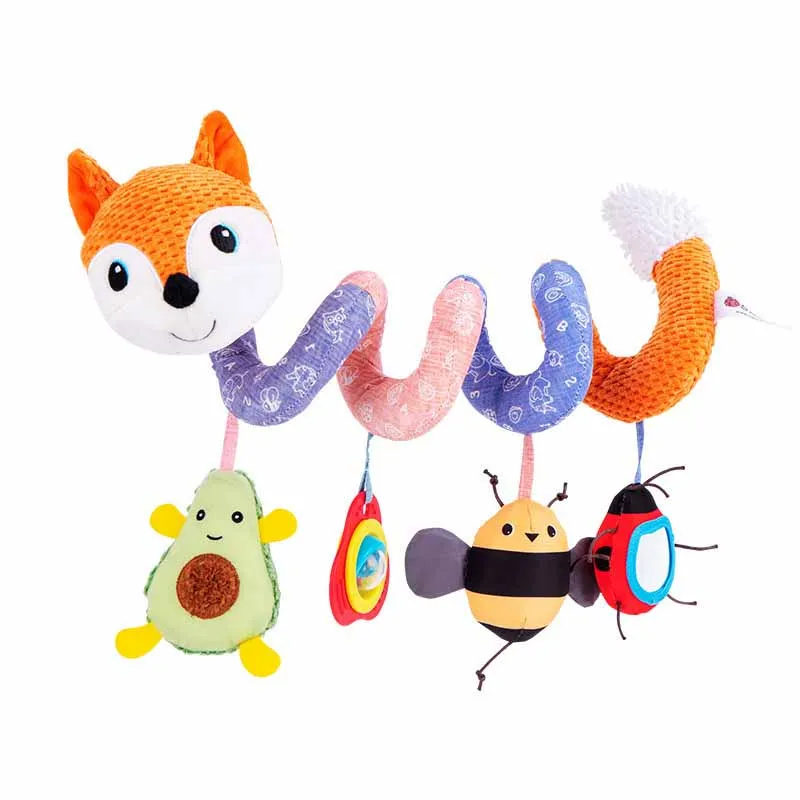 

Cartoon Cute Fox Elephant Music Pendant Decoration Soothing Baby Wind Chime Bed Around the Baby Stroller Plush Pendant Toys