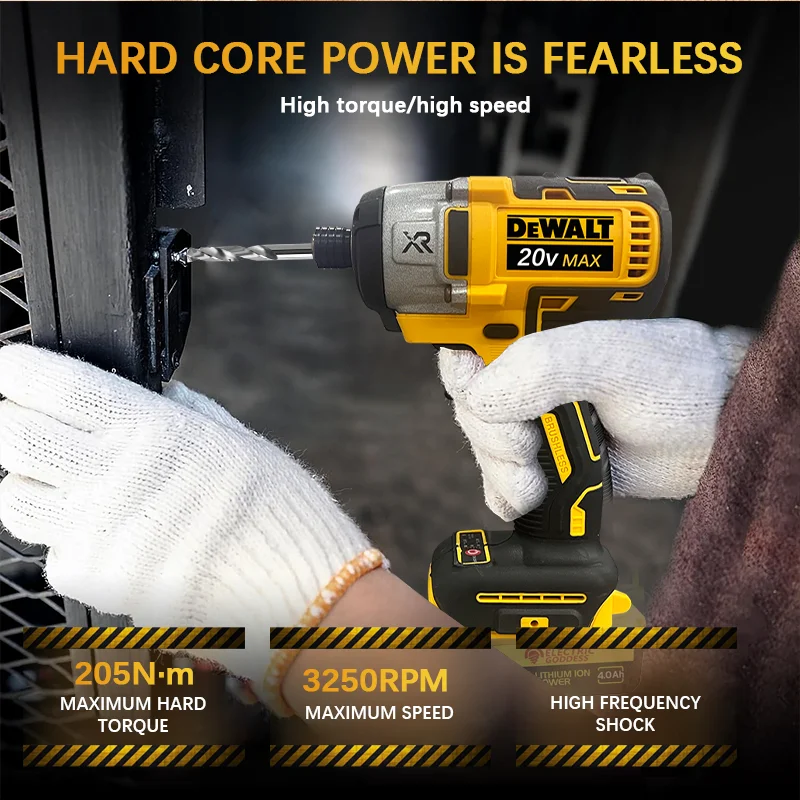 Dewalt DCF887 Brushless Electric Impact Drill 205N.M Cordless Driver Multi-Purpose Power Tool for Dewalt 20V Battery