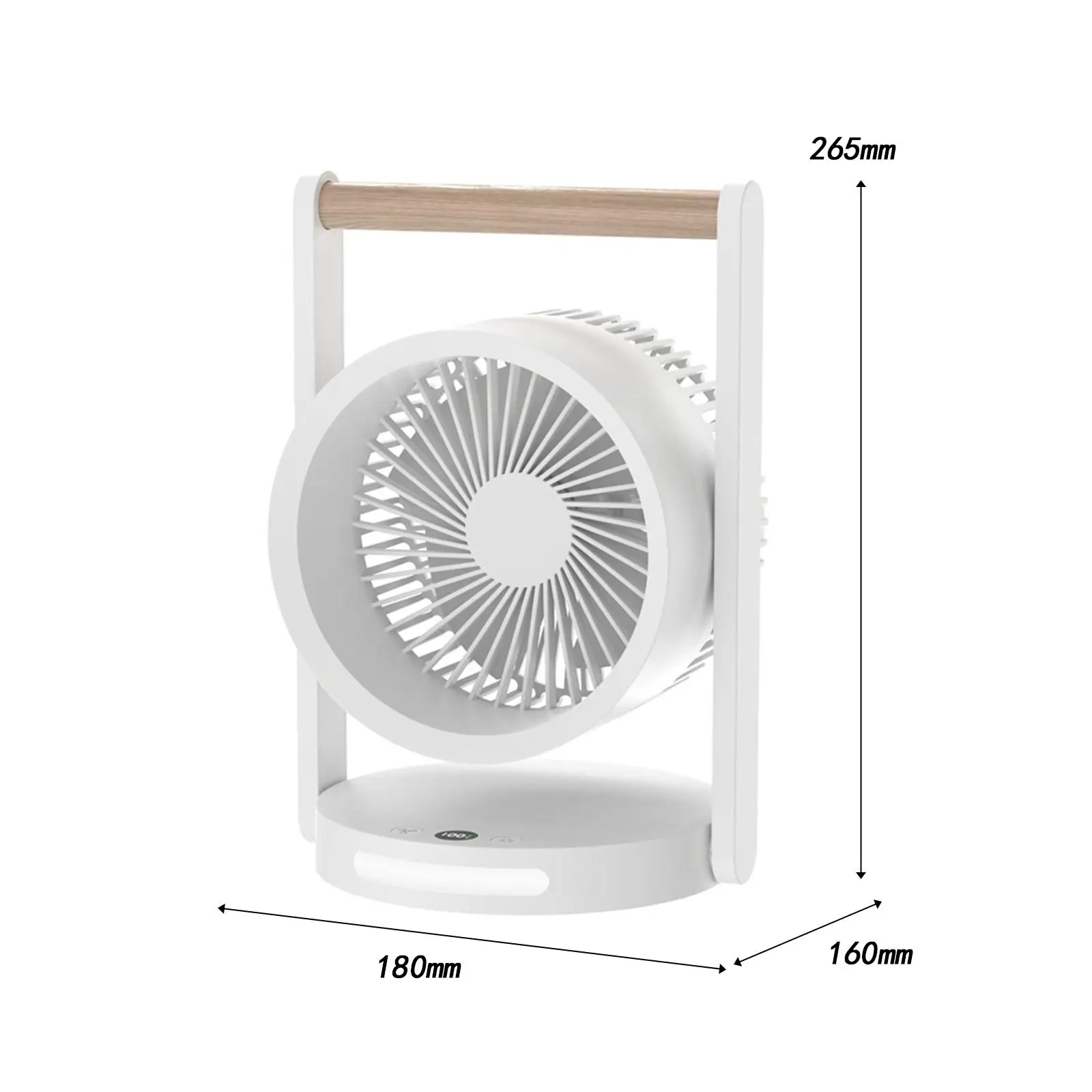 Ventilador de mesa portátil a pilhas, Ventilador de mesa leve, Verão quente