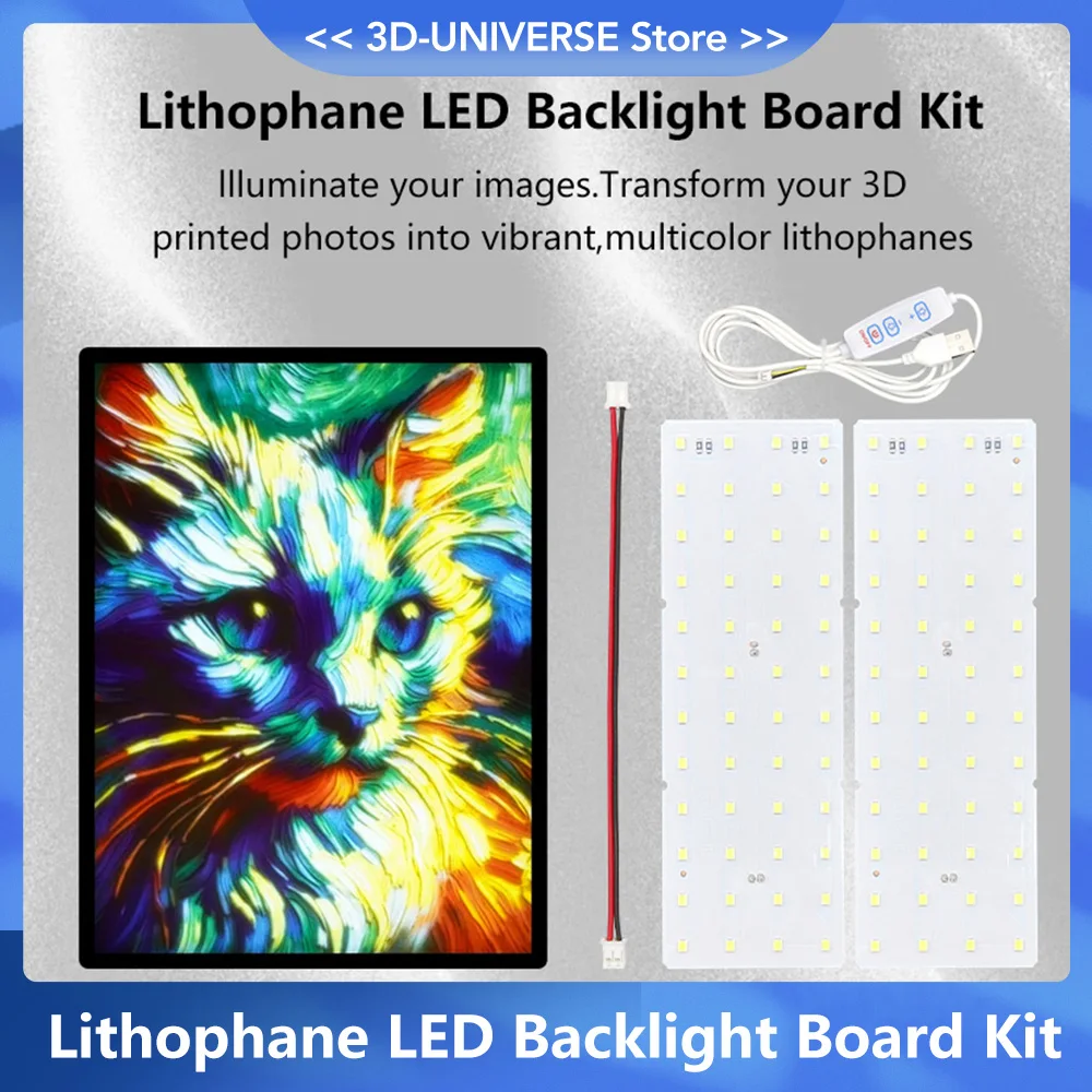 For Bambu lab P1 X1 A1 A1 mini 3d Printers Lithophane LED Backlight Board Kit DIY Lithophane Photo model for Bambu lab