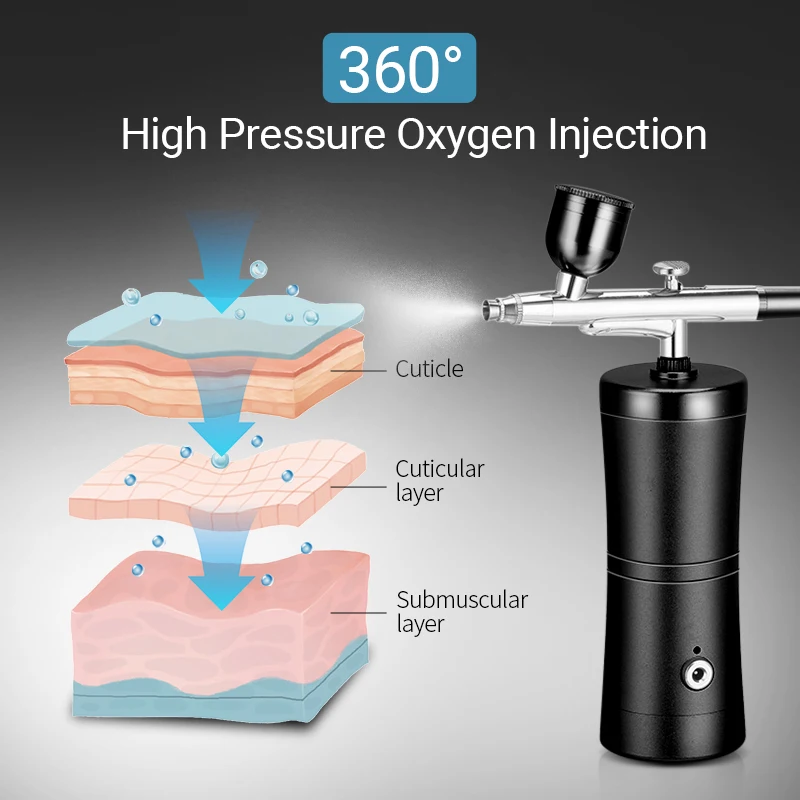 Set stampante a spruzzo per aerografo senza fili per uso da barbiere per cabina di vernice Decorazione di torte Macchine per aerografo Soluzione abbronzante per pantaloncini