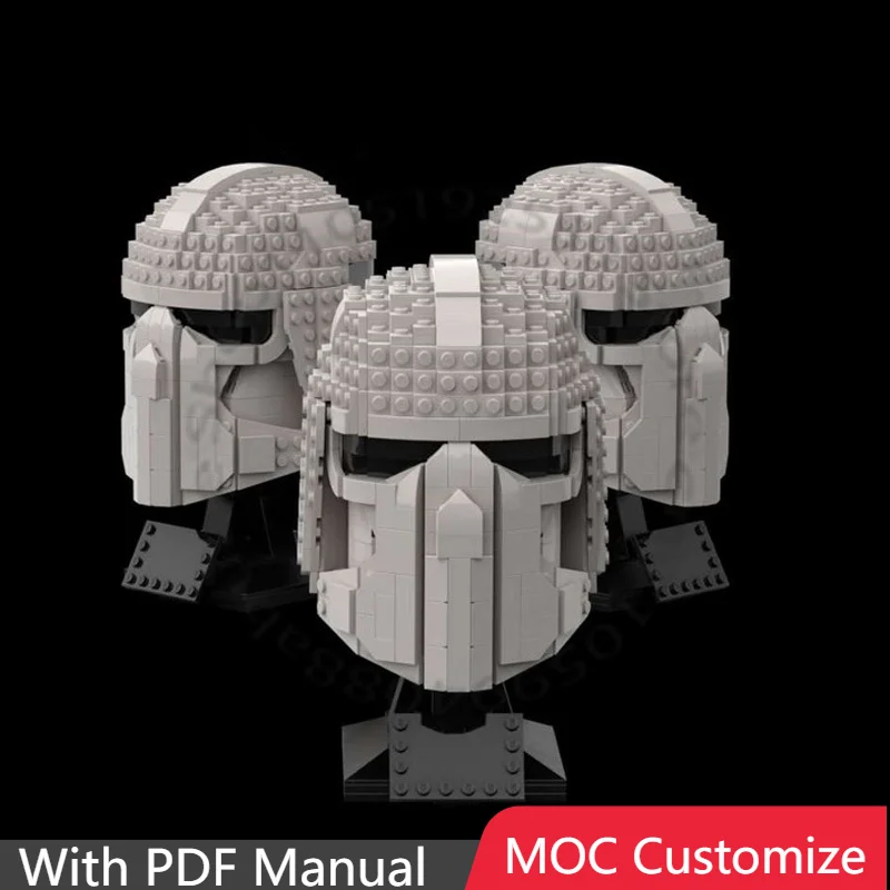 

720 PCS Armor Helmet Bricks Helmet Snowtrooper MOC Customize Modular Building Block Educational Kids DIY Boys Toy Birthday Gift