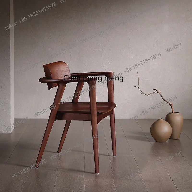02A The new model is simple,  engraved version of the armchair/the traditional tenon and mortise of  solid wood dining chair
