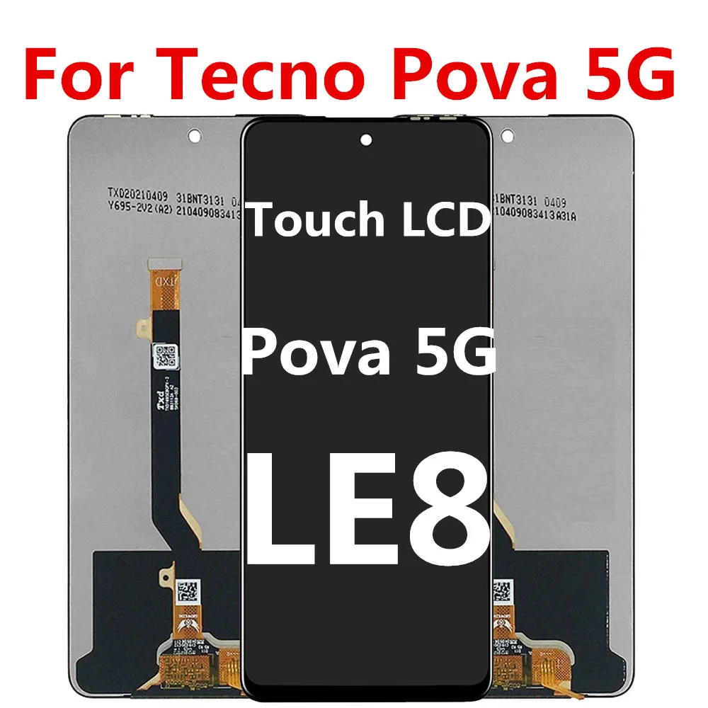 

6.9inch Original LCD For Tecno Pova 5G LCD LE8 Display Screen Touch Sensor Digitizer Assembly For Tecno Pova 5g LCD Repair Parts