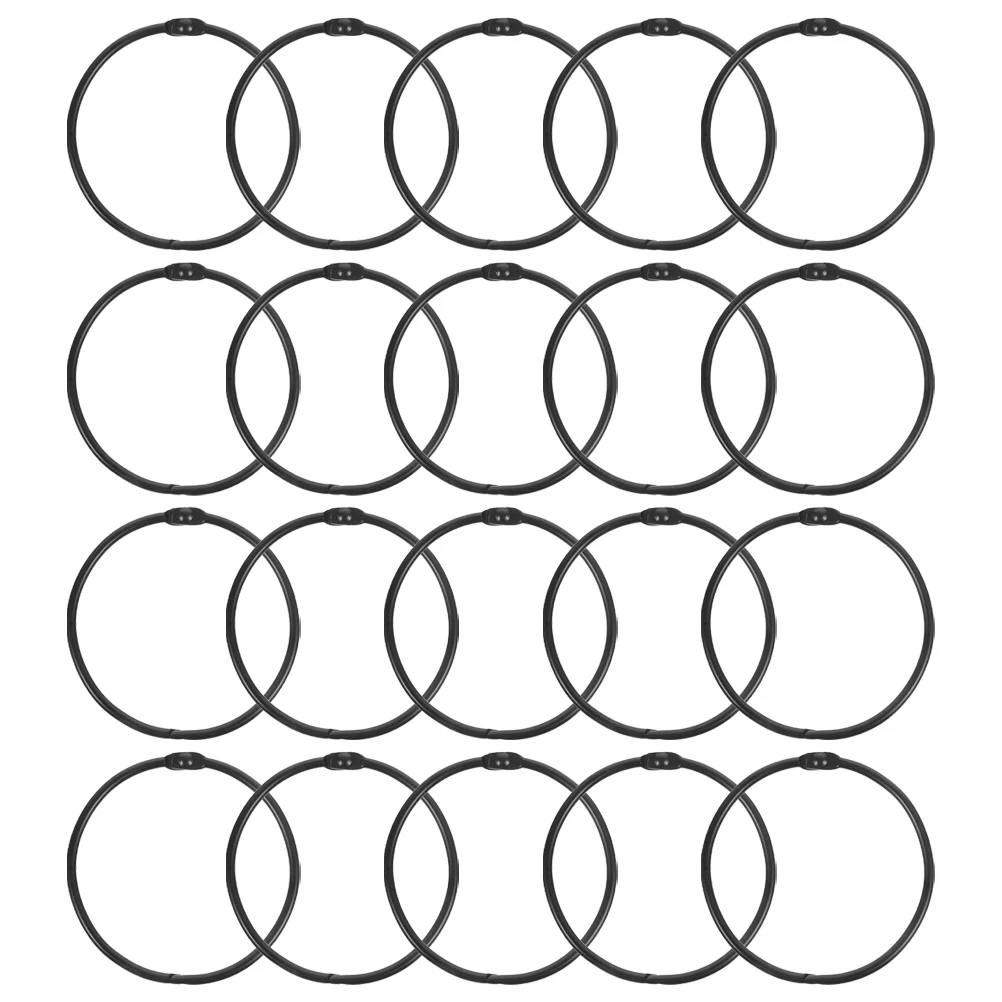 

20pcs Shower Hooks Metal Round Shower Rings Rings Heavy Duty Smooth For Bathroom Decorative Hanging Accessories