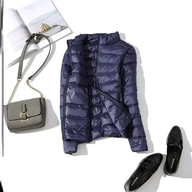 8XL 저렴한 울트라 라이트 다운 겨울 따뜻한 후드 깃털 퍼퍼 자켓 소녀 짧은 봄 가을 코트 여성 여성 빅 사이즈 오리