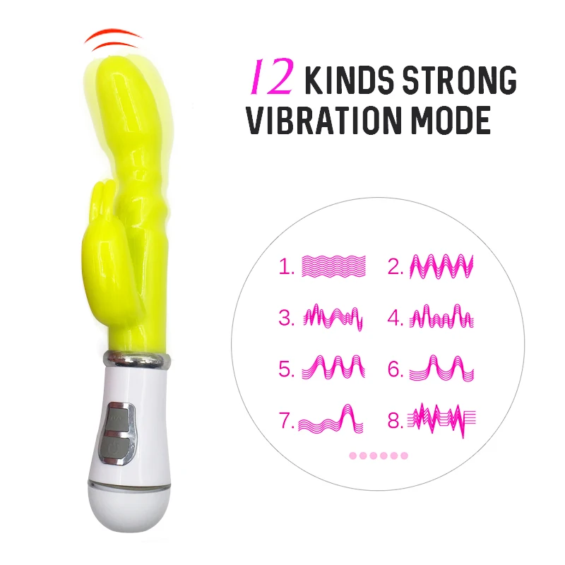 G-spot Mainan Dewasa Alat Vibrator Kelinci Masturbasi Batang Ganda Mainan Seks Dildo Vibrator Produk Seks Dewasa Vibrator untuk Wanita