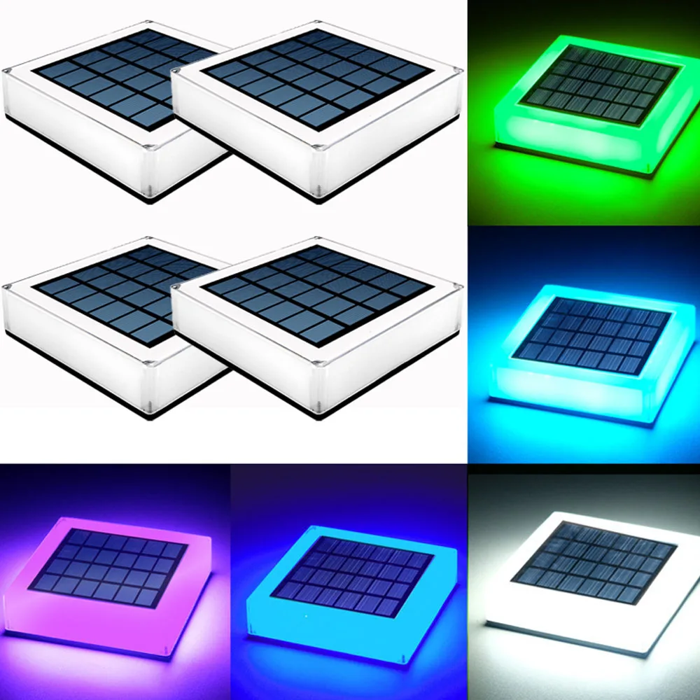 

LED Solar Pillar Light Outdoor Column Head Night Light Waterproof Solar Powered Garden Fence Landscape Lamp Rgb Light