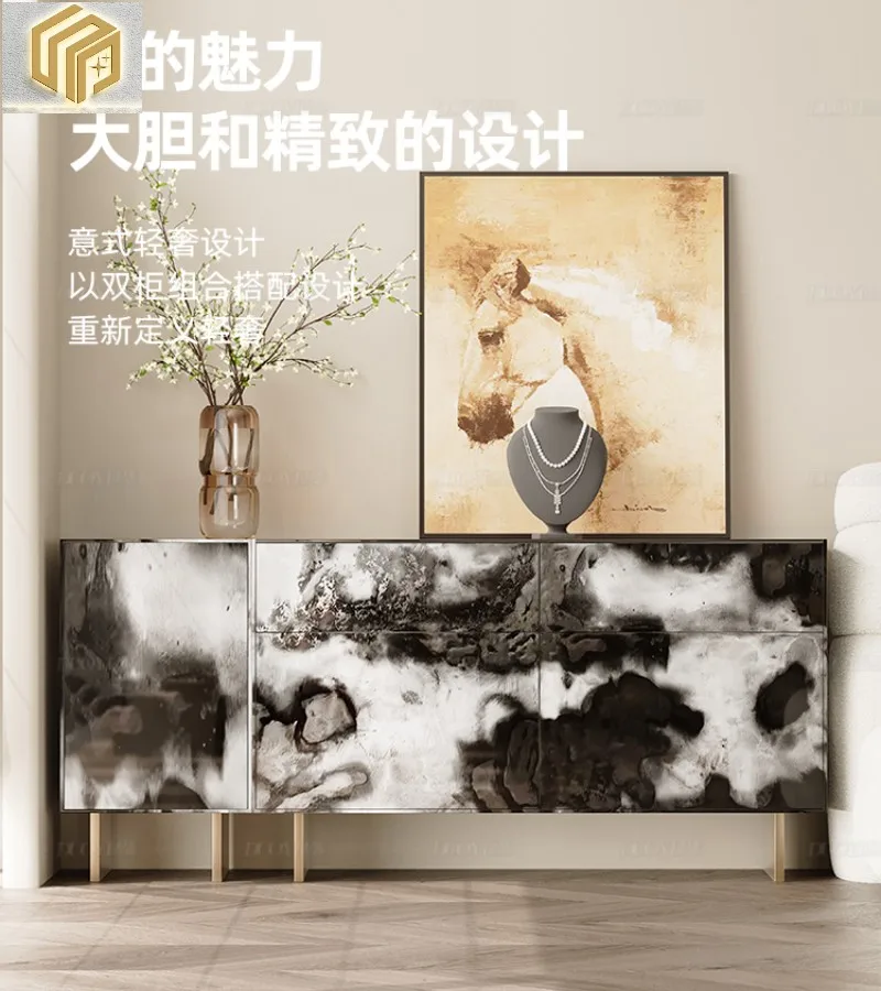 

Luxury marble high-end dining cabinet, wall facing bedroom cabinet, storage cabinet, bucket cabinet, porch cabinet, edge cabinet