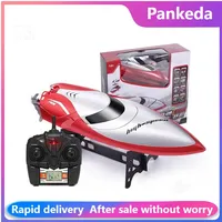 Remote Control Boat, High Speed H106 Rc Boat for Pools and Lakes, 25+ KMH 2.4 GHz Fast Racing Boats, LCD Low Battery Alarm, Birt