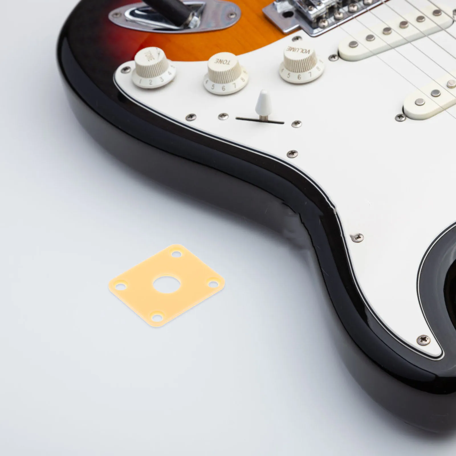 

1pcs Electric Guitar Plate Plastic Rectangular Input Jack Cover Durable Protection For Output Jack Guitar Parts