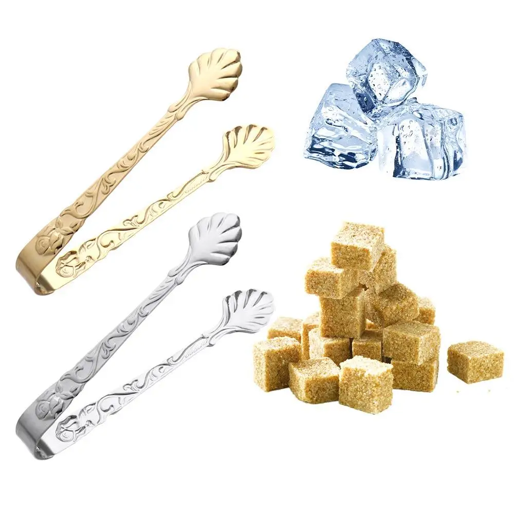 1 PCS Practical Food Serving Clip Multifunctional Mini Cube Sugar Tongs Durable Stainless Steel Ice Tongs
