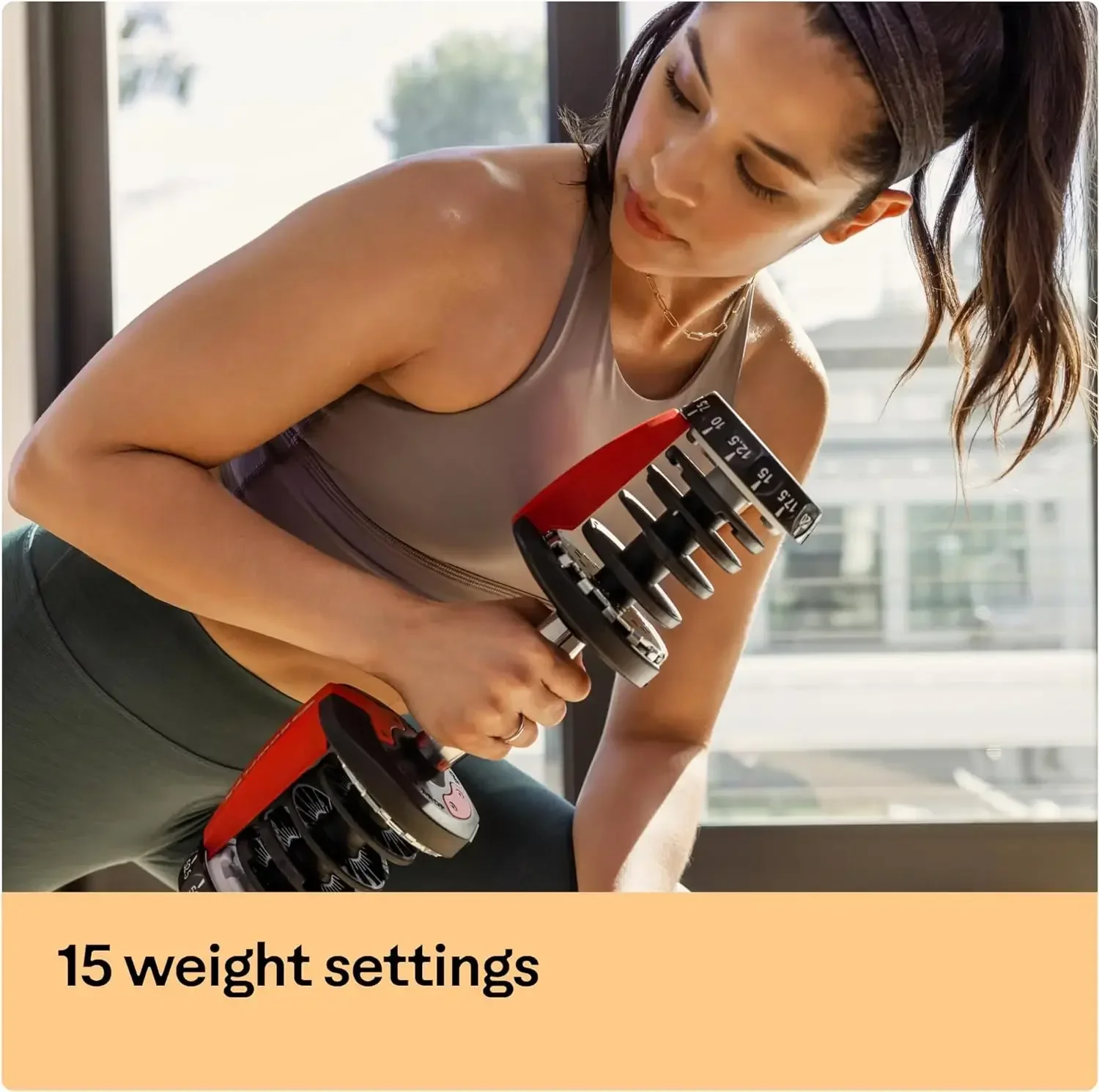 SelectTech 552 Adjustable Dumbbells，105 Pounds，Alloy Steel image 3