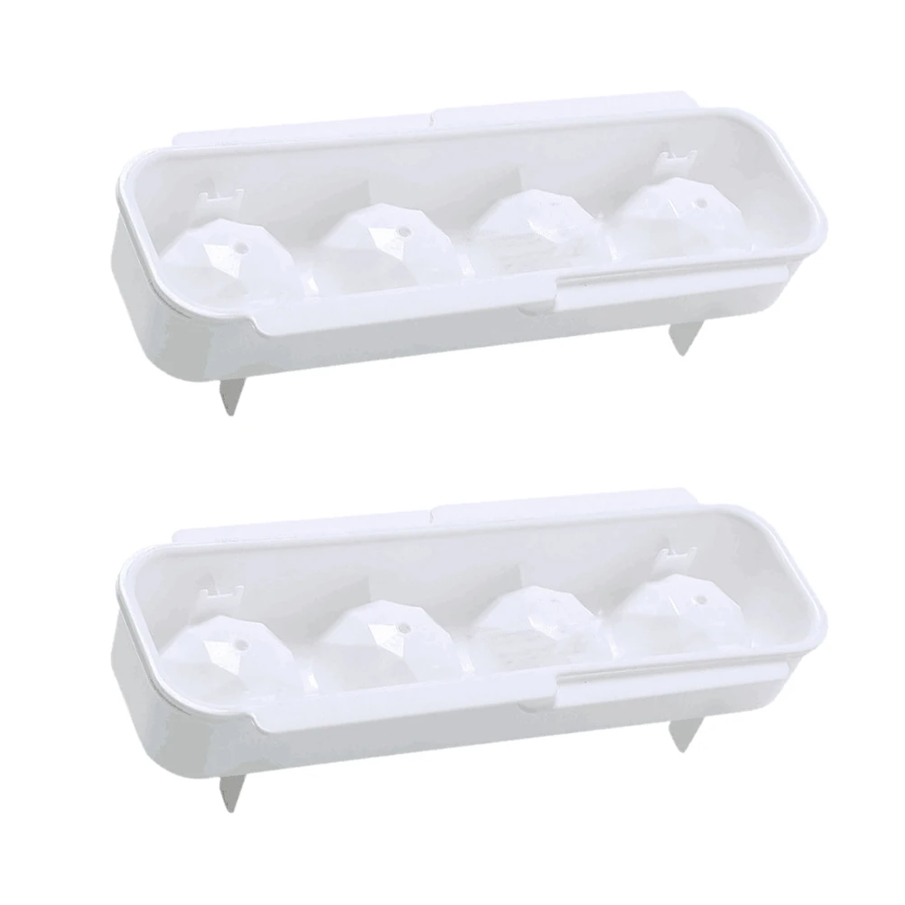 

2pcs Ice Cube Mold Tray Ball Shaped Freezer Kitchen Grid Trays Household Ice Maker Plastic Easy Clean Reusable Portable Storage