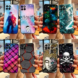 For Infinix Smart 6 HD Case X6512 Black Silicone Fashion Marble Painted Soft Funda Back Cover for Infinix Smart6 HD 2022 Capa