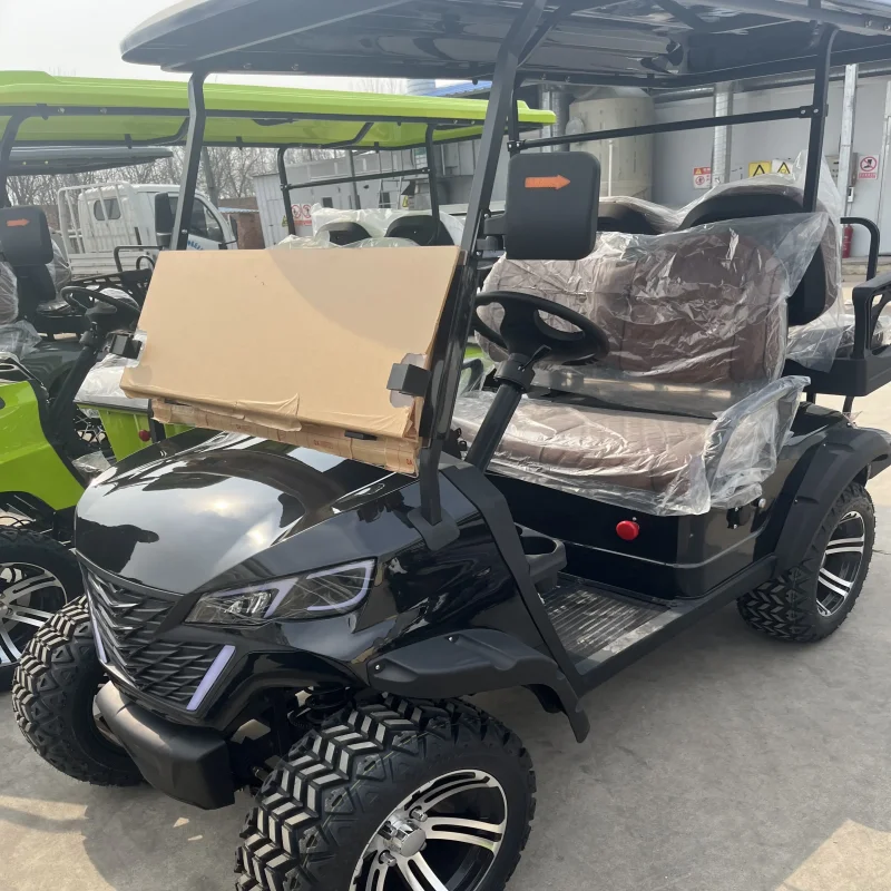 2025 New Energy 2 4 6 8 Seater Customized 4/5/7KW AC Motor Lithium Ion48V/72V Battery Lifted Off Road Electric Golf Carts