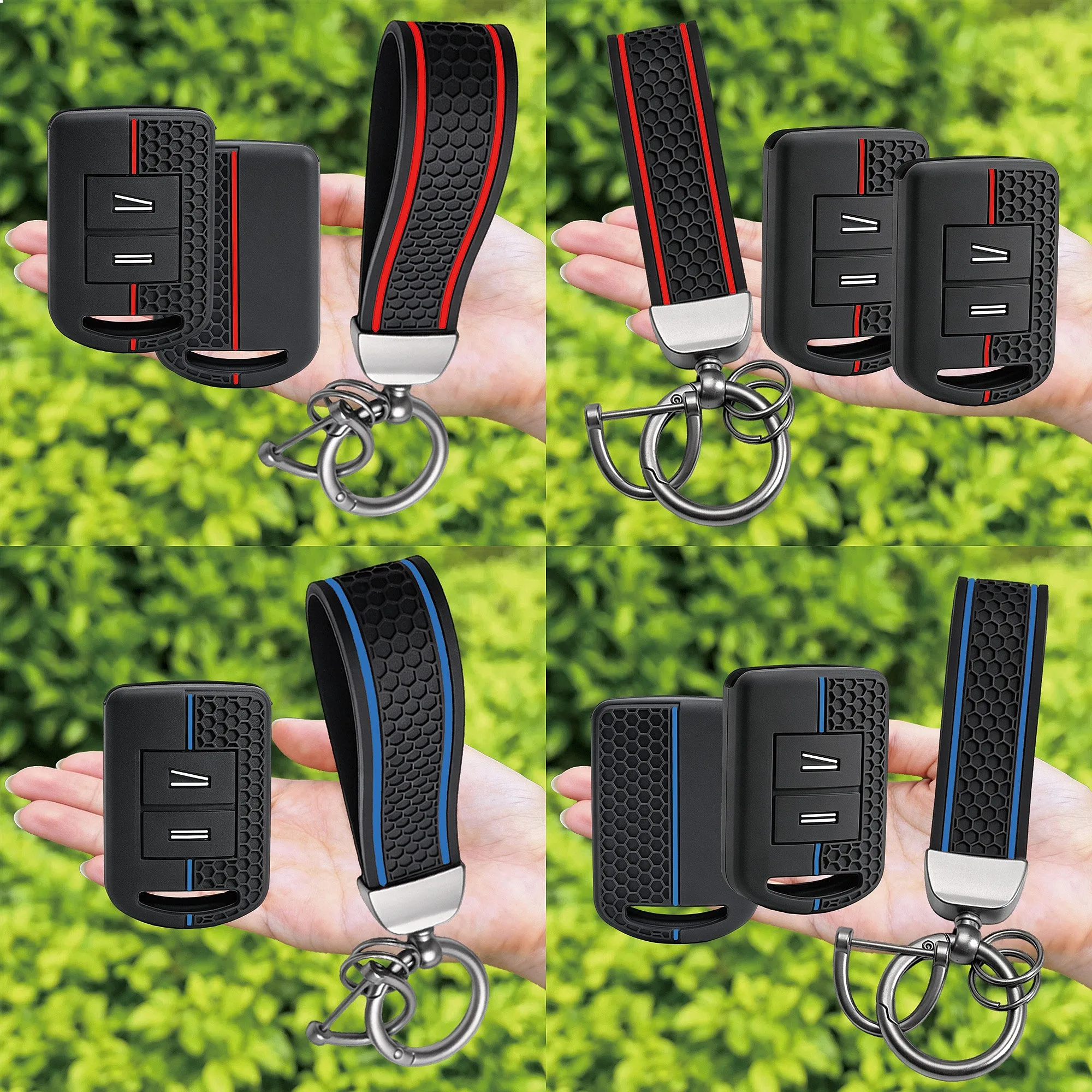Keychain For Opel / Vauxhall Agila Corsa C Combo Meriva Tigra 1999-2010 2 Button Silicone Car Remote Key Fob Shell Cover Case