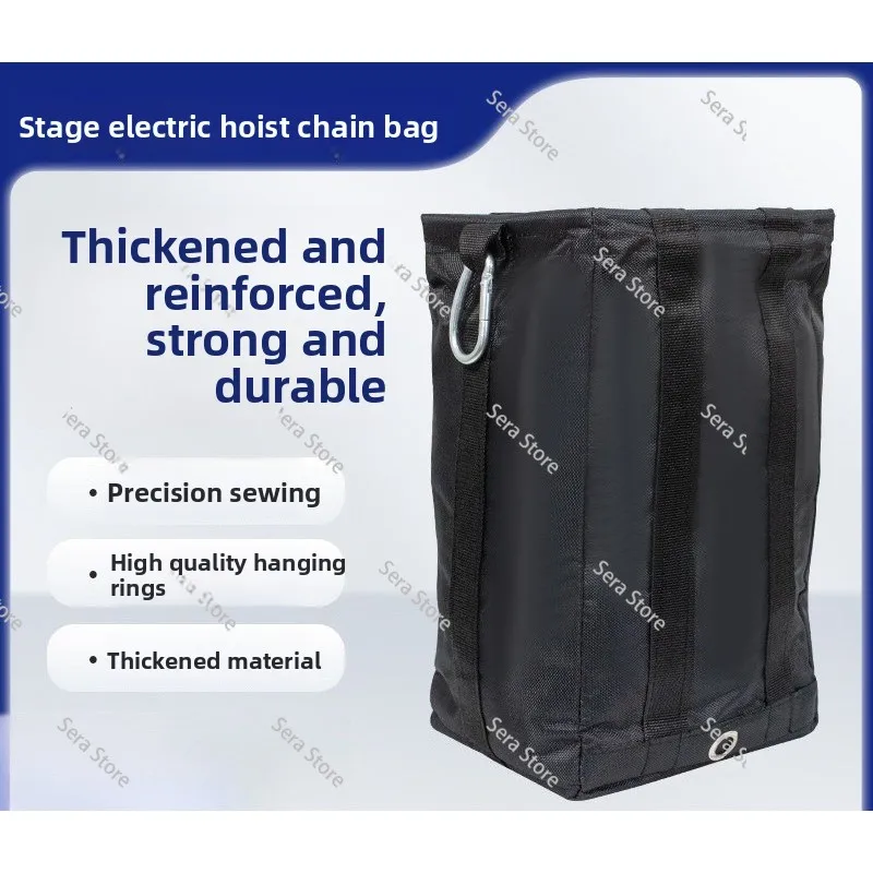 Thickened Canvas Chain Bag Square Round Black Storage Pouch for Electric Hoist Manual Hoist Stage Lifting Chain