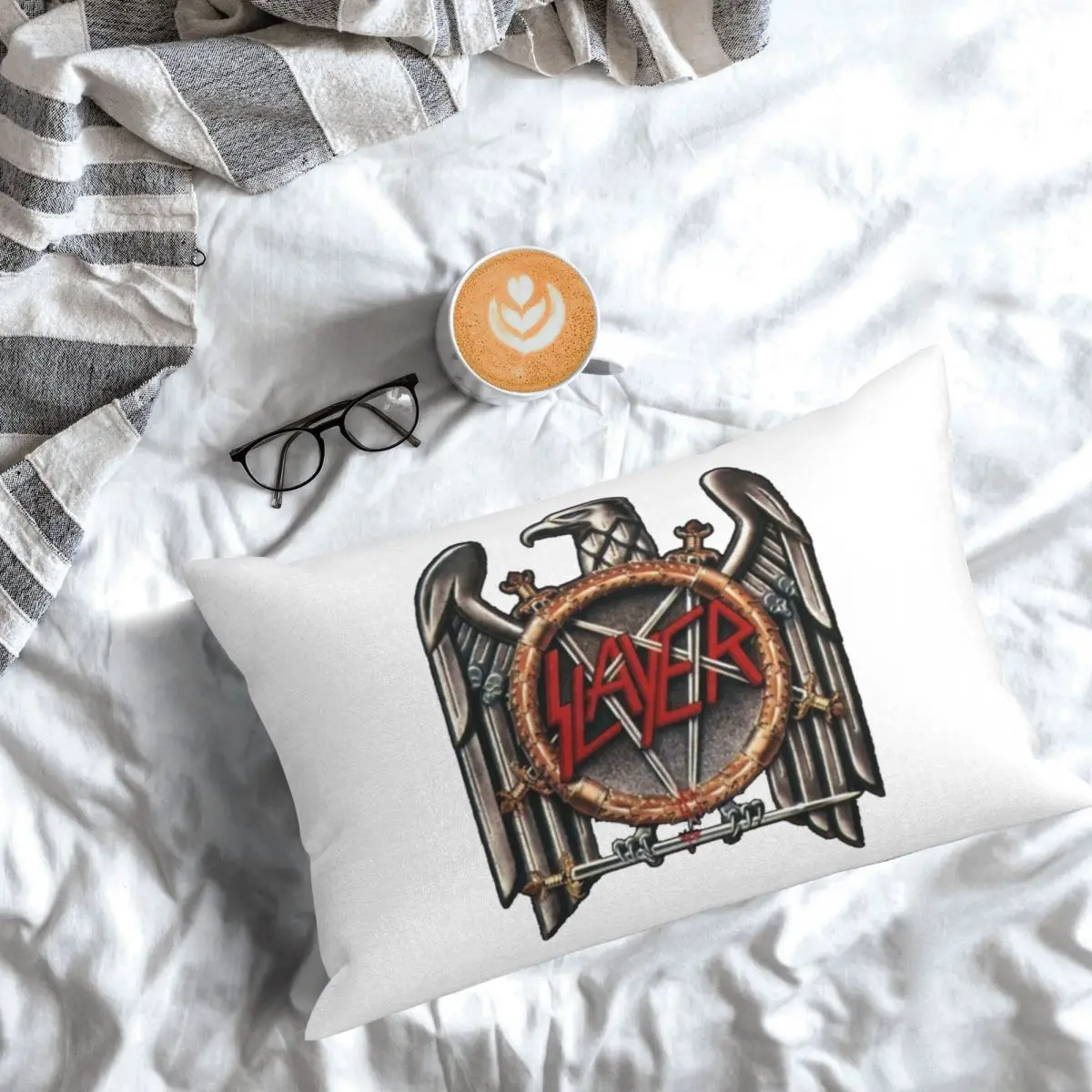 Slayer Heavy Metal Rock Band Rectangle Pillowcase Cushion Cover Decor Bedroom Bed Home Comfort Throw Pillow