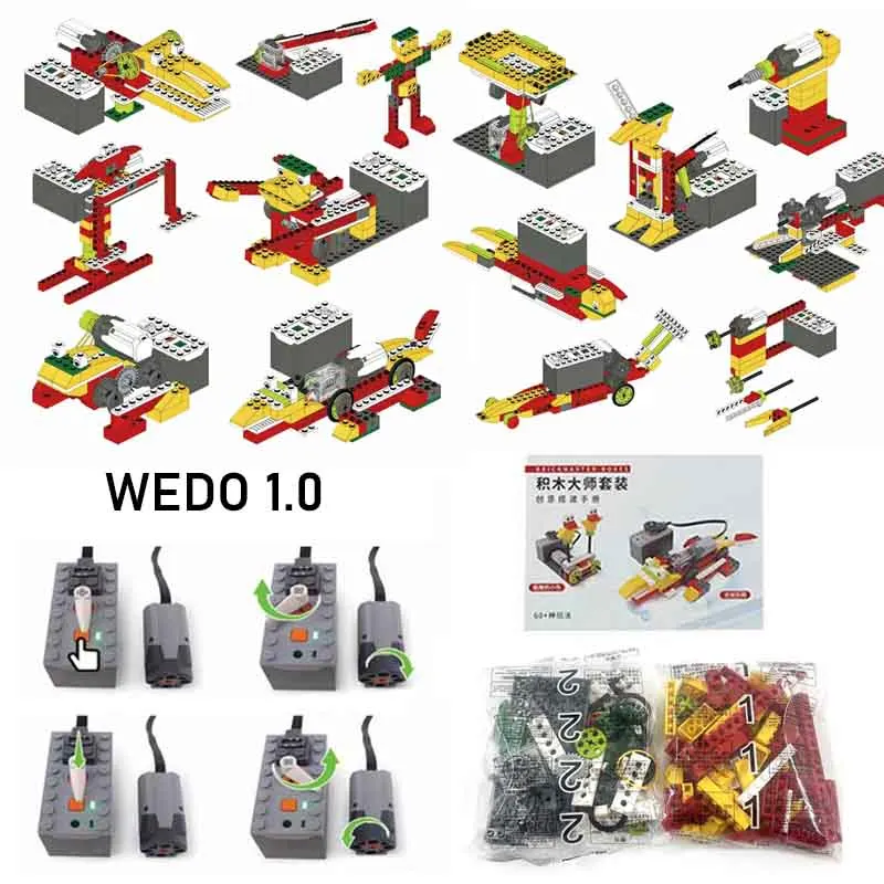 NEW Upgrade Technical Building Blocks Parts WeDo Robotics Construction Set fit for WeDo 1.0 Core Set Robot Power Function Toys