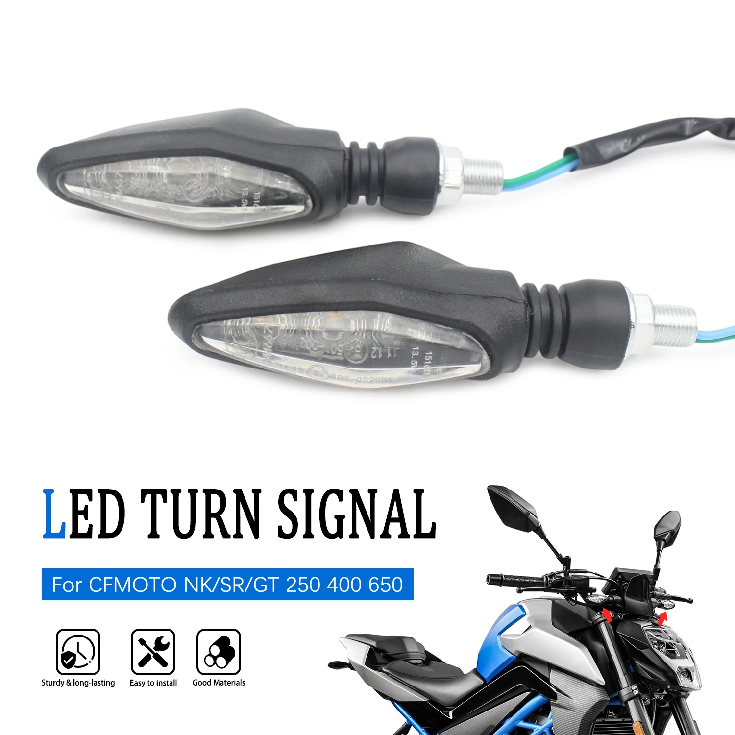 For CFMOTO NK/SR/GT 250 400 650 Motorcycle Accessories LED Turn Signal Direction Light Original Parts
