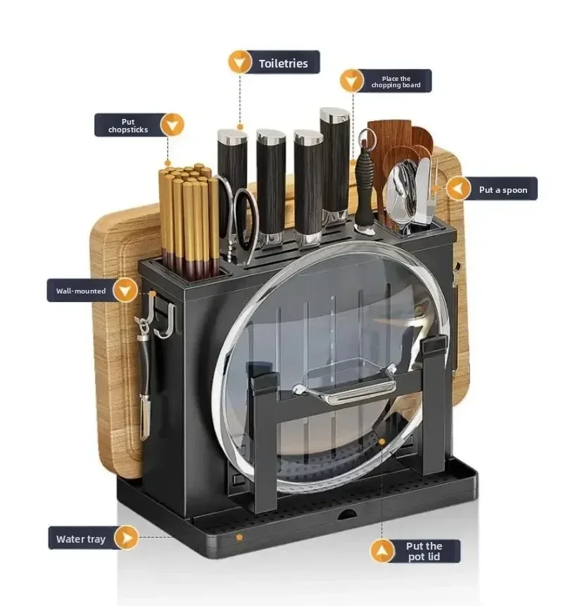 

Подставка для ножей для кухонного ножа, подставка из нержавеющей стали, высококачественные кухонные аксессуары