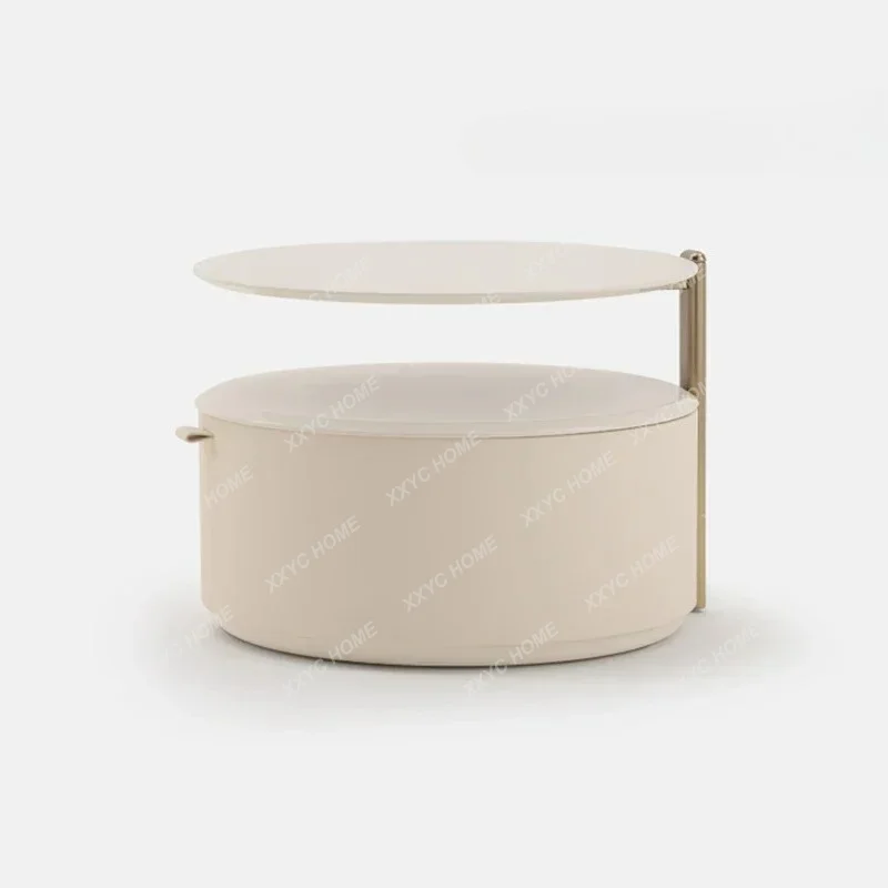 XX  Minimalist Bedside Table  Light Luxury Master Bedroom Storage Bedside Cabinet Model Room Furniture Leather