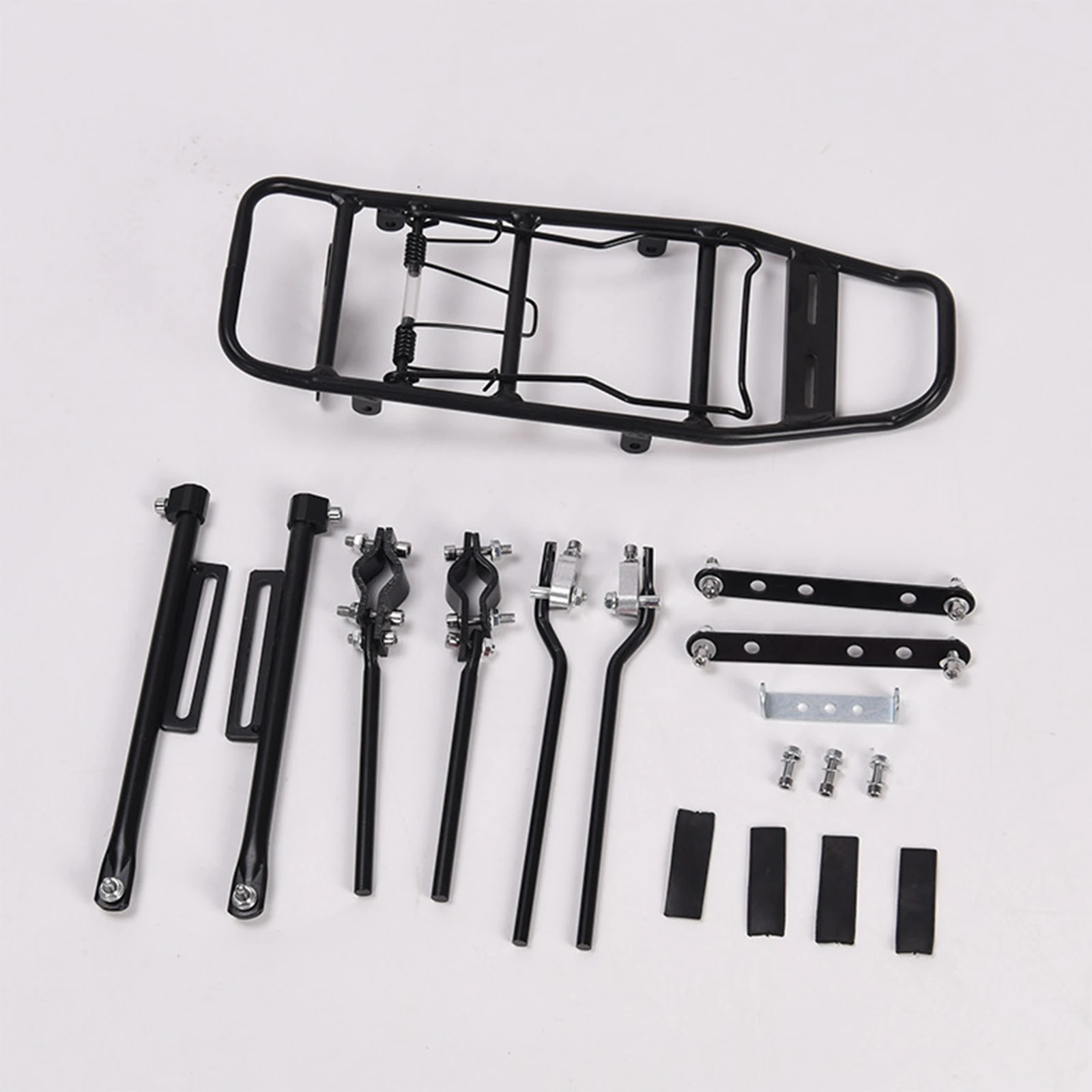 Mountain Bike Rear Bike Rack 55lbs Aluminum Carrier Bracket Back Seat Shelf Panniers Bicycle Carrier Rack for Cycling MTB