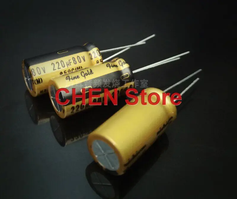 4PCS/10PCS original NICHICON FG 220UF 80V 12.5X25MM 85C fine gold audio electrolytic capacitor 80V220uF free shipping