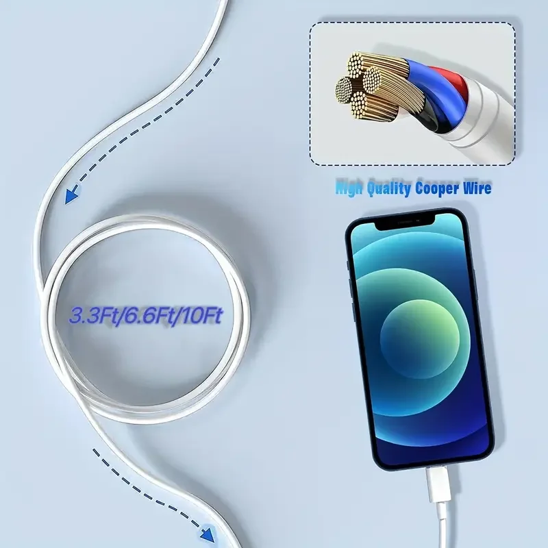 3 قطعة 5 قطعة MFi معتمد USB إلى البرق كابل TPE كابل شحن سريع sfor iPhone14 13 12 11Pro X 8 لباد الأبيض 1 متر 2 متر 3 متر