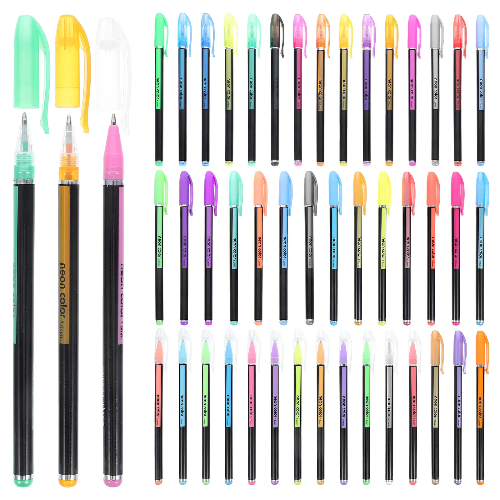 conjunto-de-48-canetas-gel-com-48-cores-vibrantes-tinta-suave-ponta-fina-conforto-na-mao-marcadores-artisticos-para-colorir-diario-escritorio-e-escola