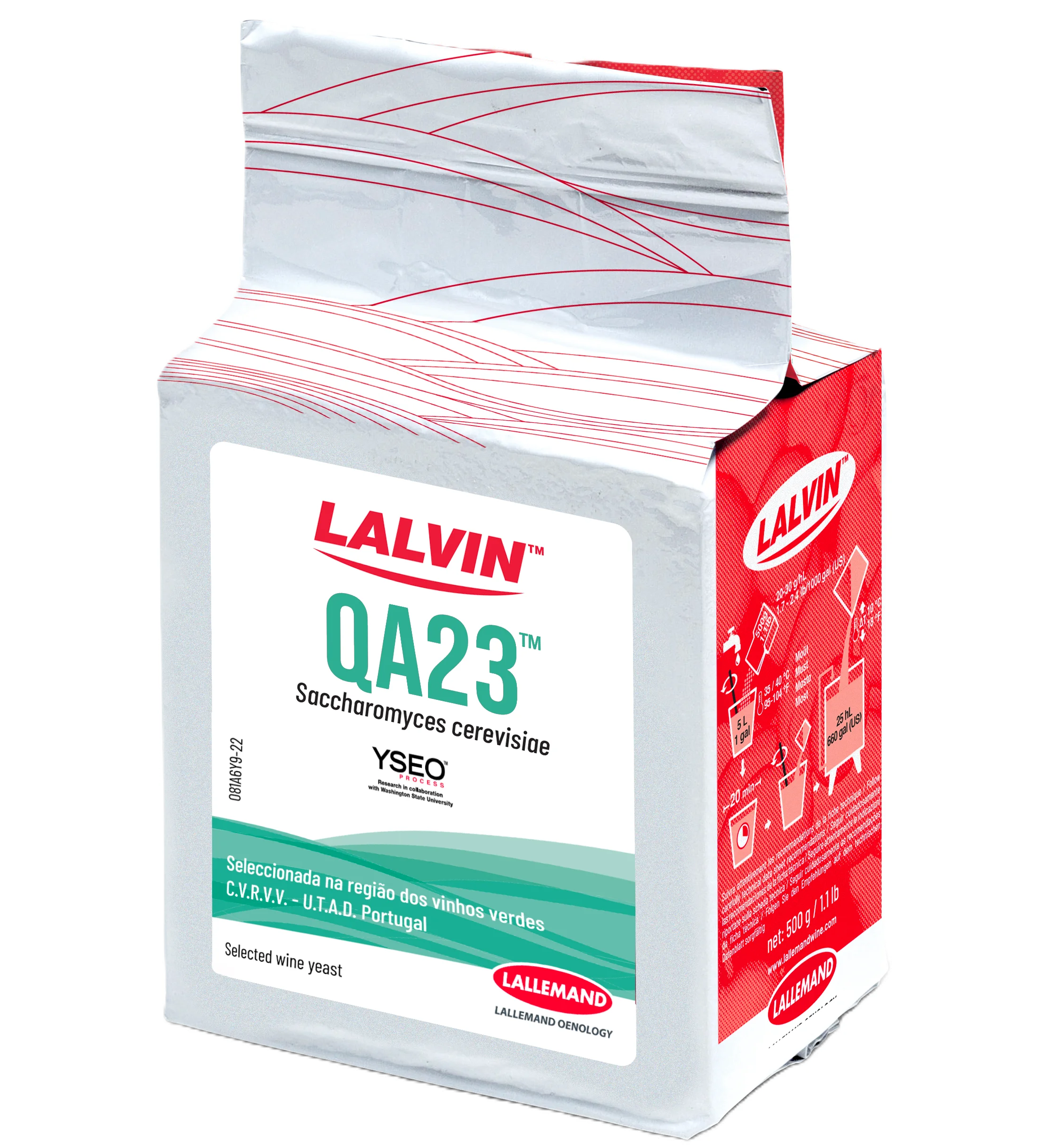 LALVIN QA23 Natural YEAST 50g Strain From The Champagne Region In France Aluminum Bag Packaging Home Bar Making