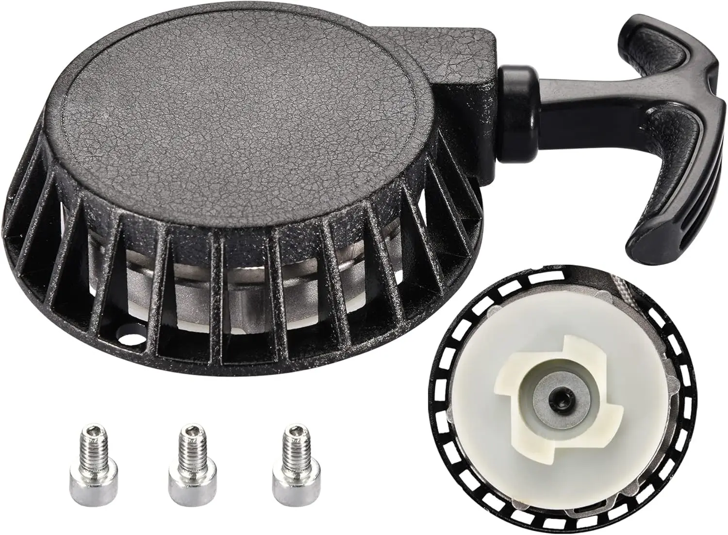 Black Pull Start Recoil Starter Assembly Repleacment for 2 Stroke 43cc 47cc 49cc 50cc Mini Pocket Dirt Bike Scooter