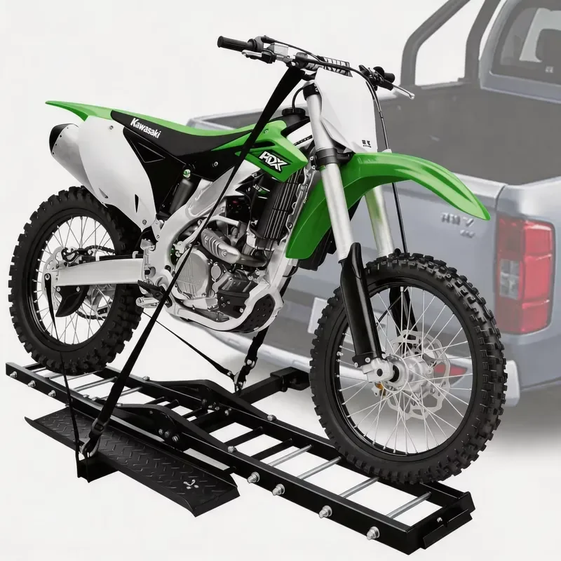 Motorcycle Hitch Carrier Rack for 2 Inch Receiver 500LBS Capacity for Dirt Bike EBike Scooter Moped Off-Road Anti-Rattle