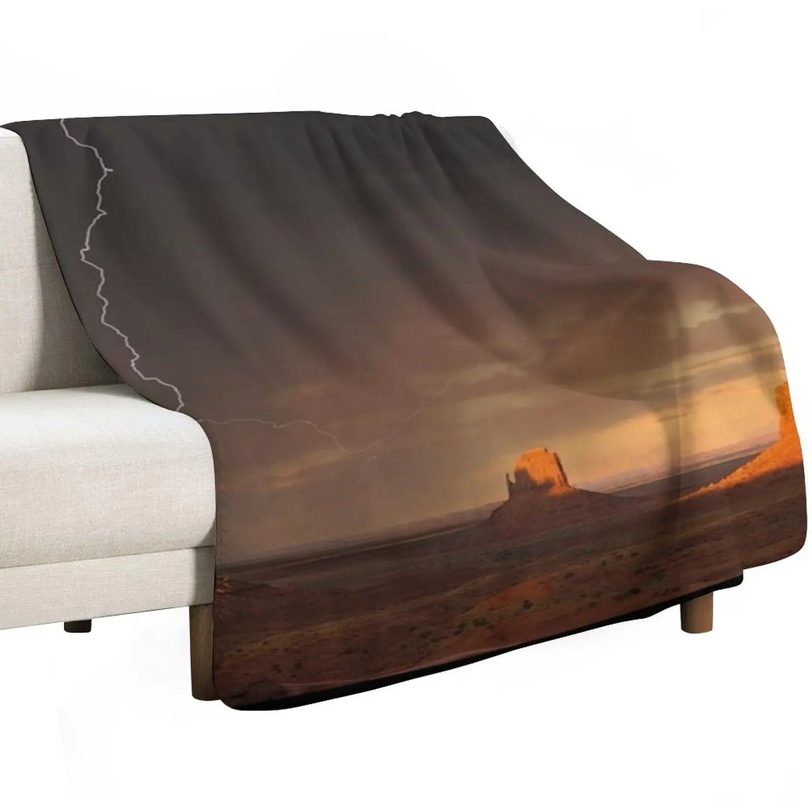 Monument Valley Throw Blanket Loose Hairy christmas decoration Retros Picnic Sofa Throw Blankets