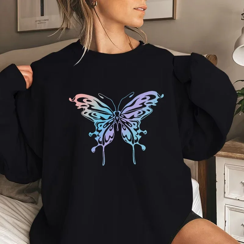 Nieuwe dagelijkse kantoor damessweatshirts modeprint O-hals tops buitenshuis sport joggen herenkleding kwaliteit casual thuis trui